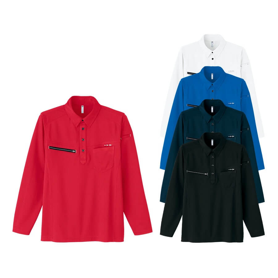 製品案内】長袖ポロシャツ 8309 - 株式会社Asahicho｜ワークウェアの